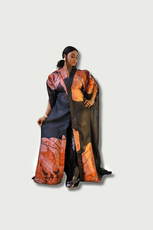 Trouser Sequins Kimono Set