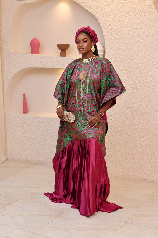 Wealthy Aunty Brocade Bubu (BEADED)