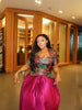 Non Beaded Brocade Rose Corset + Luxury pleat skirt